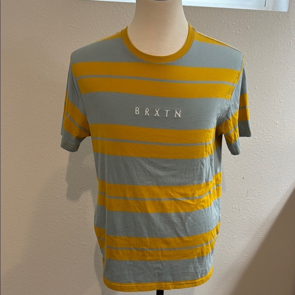 Brixton Gray and Yellow Short Sleeve Tee
